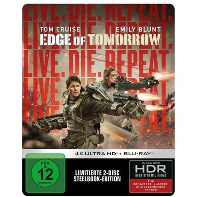 Warner Bros. (plaion Pictures) Live Die Repeat: Edge of Tomorrow - Steelbook (4K Ultra HD+Blu-ray) (Reprint) Warner Bros. (plaion Pictures) Live Die Repeat: Edge of Tomorrow - Steelbook (4K Ultra HD+Blu-ray) (Reprint)