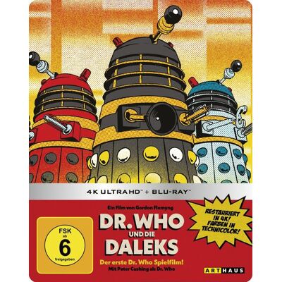 Arthaus / Studiocanal (PLAION PICTURES) Dr. Who und die Daleks - Limited Steelbook Edition (4K Ultra HD+Blu-ray) Arthaus / Studiocanal (PLAION PICTURES) Dr. Who und die Daleks - Limited Steelbook Edition (4K Ultra HD+Blu-ray)
