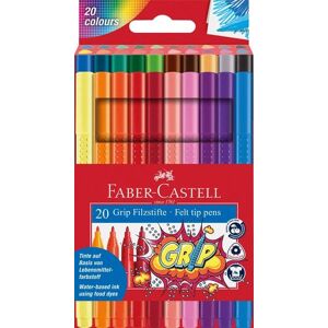 Faber-Castell Filzstifte Grip Colour Marker, 20er Set Faber-Castell Filzstifte Grip Colour Marker, 20er Set