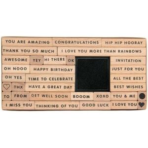 Rico Design 32 Stempel - Grußkarten - Beige - 16 x 8 x 2 cm Rico Design 32 Stempel - Grußkarten - Beige - 16 x 8 x 2 cm