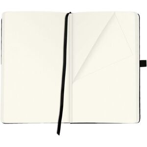 Herlitz Notizbuch Classic A5 96 Blatt blanko schwarz mit Leseband und Falttasche my.book Herlitz Notizbuch Classic A5 96 Blatt blanko schwarz mit Leseband und Falttasche my.book