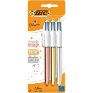 BIC Kugelschreiber 4 Farben rose gold 3er Set BIC Kugelschreiber 4 Farben rose gold 3er Set