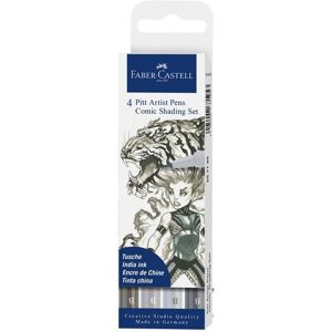 Faber-Castell Tuschestifte Pitt Artist Pens Comic Shading, 4er Etui Faber-Castell Tuschestifte Pitt Artist Pens Comic Shading, 4er Etui