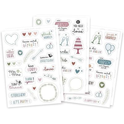 Brunnen Sticker-Set Hochzeit Brunnen Sticker-Set Hochzeit