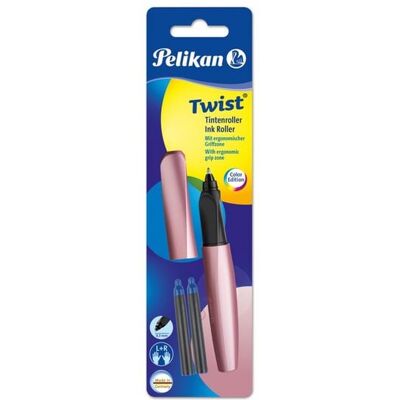 Pelikan Tintenroller Twist, Girly Rose, universell für Rechts- und Linkshänder Pelikan Tintenroller Twist, Girly Rose, universell für Rechts- und Linkshänder