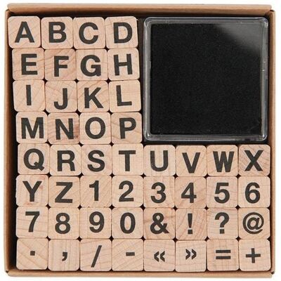 Rico Design Schwarzes Stempelset - Buchstaben & Zahlen für Bastelarbeiten Rico Design Schwarzes Stempelset - Buchstaben & Zahlen für Bastelarbeiten