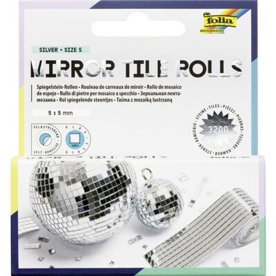 Folia Spiegelsteine Mirror Tile Rolls Size S 5x5mm 2 Rollen 4cmx1m Folia Spiegelsteine Mirror Tile Rolls Size S 5x5mm 2 Rollen 4cmx1m