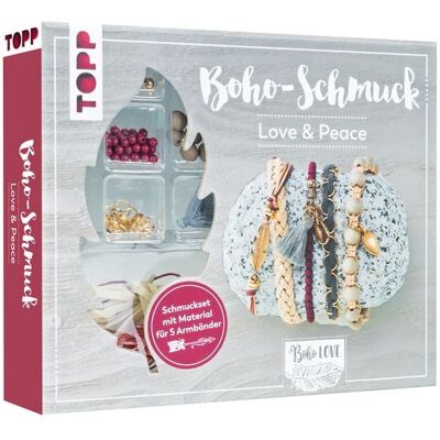 Frechverlag GmbH Boho-Schmuckset Love & Peace (Dunkelrot/Grau) Frechverlag GmbH Boho-Schmuckset Love & Peace (Dunkelrot/Grau)
