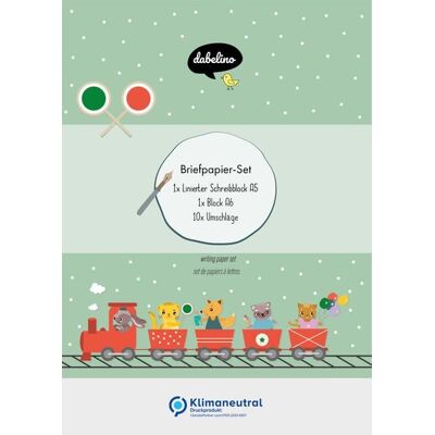 Dabelino Liniertes Briefpapier-Set für Kinder: Eisenbahn, Zug (für Mädchen und Jungen) Dabelino Liniertes Briefpapier-Set für Kinder: Eisenbahn, Zug (für Mädchen und Jungen)