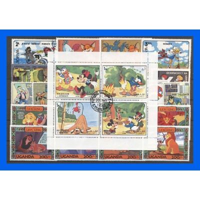 Rewa Collection 25 verschiedene Briefmarken Comics Walt Disney Rewa Collection 25 verschiedene Briefmarken Comics Walt Disney