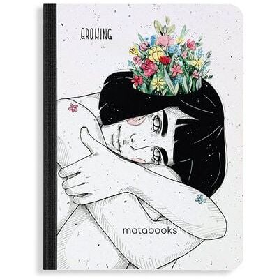 "matabooks - Nachhaltige Notizbücher A6 Samenbuch ""Growing""" "matabooks - Nachhaltige Notizbücher A6 Samenbuch ""Growing"""