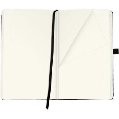 Herlitz Notizbuch Classic A5 96 Blatt blanko schwarz mit Leseband und Falttasche my.book Herlitz Notizbuch Classic A5 96 Blatt blanko schwarz mit Leseband und Falttasche my.book