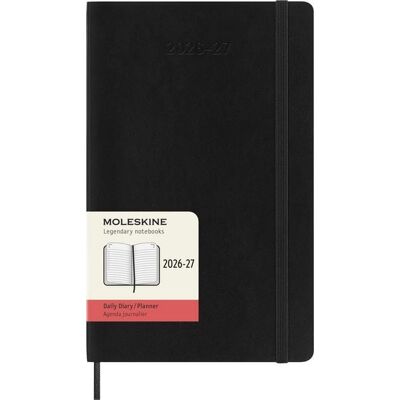 Moleskine 18 Monate Tagesnotizkalender 2026/2027, L/A5, 1 Tag = 1 Seite, Weicher Einband, Schwarz Moleskine 18 Monate Tagesnotizkalender 2026/2027, L/A5, 1 Tag = 1 Seite, Weicher Einband, Schwarz