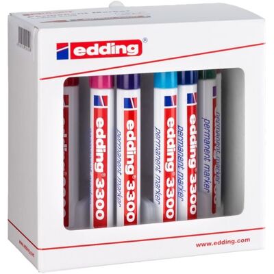 edding 3300 Permanentmarker, 10er Set Keilspitze edding 3300 Permanentmarker, 10er Set Keilspitze