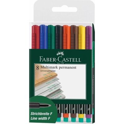 Faber-Castell Marker Multimark 1513 F permanent, 8er Set Faber-Castell Marker Multimark 1513 F permanent, 8er Set