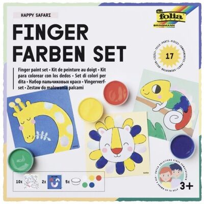FOLIA Bastelartikel Fingerfarben Set HAPPY SAFARI FOLIA Bastelartikel Fingerfarben Set HAPPY SAFARI