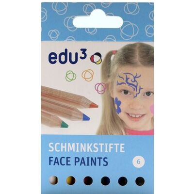 Eagle kreativ edu³ Schminkstifte Basic rund, 6er Set Eagle kreativ edu³ Schminkstifte Basic rund, 6er Set