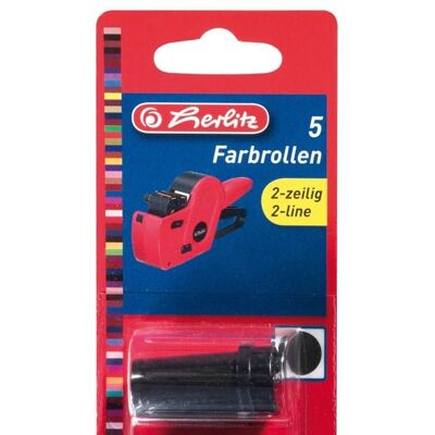 Herlitz Ersatzfarbrolle für Preisauszeichner 2-zeilig schwarz 5 Rollen Herlitz Ersatzfarbrolle für Preisauszeichner 2-zeilig schwarz 5 Rollen