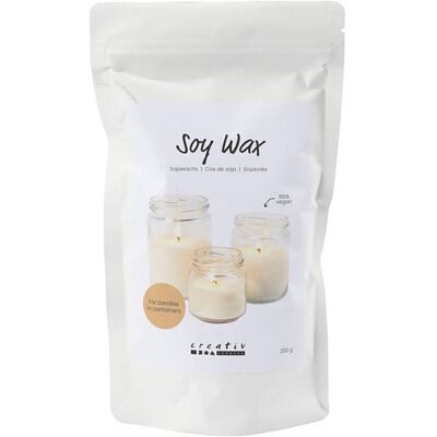 Creativ Company Sojawachs, Für Kerzen in Behältern, Creme, 250 g Creativ Company Sojawachs, Für Kerzen in Behältern, Creme, 250 g