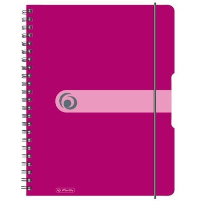 Herlitz Spiralblock A4 to go 80 Blatt kariert beere Herlitz Spiralblock A4 to go 80 Blatt kariert beere