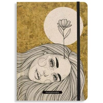 matabooks - Nachhaltiges A5 Notizbuch/Tagebuch/Bullet Journal/Schreibheft/Notebook aus Süßgraspapier - Nari Farbe: Sunrise Gold (liniert) matabooks - Nachhaltiges A5 Notizbuch/Tagebuch/Bullet Journal/Schreibheft/Notebook aus Süßgraspapier - Nari Farbe: Sunrise Gold (liniert)