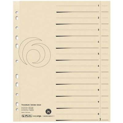 Herlitz Trennblatt A4 chamois 100er Set Herlitz Trennblatt A4 chamois 100er Set