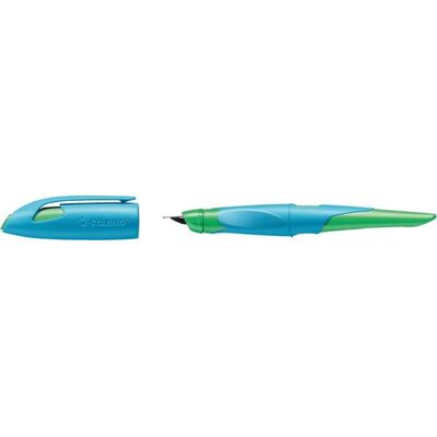 STABILO Ergonomischer Schulfüller für Rechtshänder mit Anfänger-Feder A - EASYbirdy in himmelblau/grasgrün - Einzelstift - inklusive Patrone STABILO Ergonomischer Schulfüller für Rechtshänder mit Anfänger-Feder A - EASYbirdy in himmelblau/grasgrün - Einzelstift - inklusive Patrone
