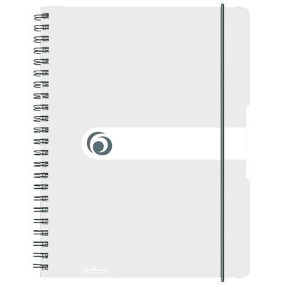 Herlitz Spiralblock A4 to go 80 Blatt kariert transparent Herlitz Spiralblock A4 to go 80 Blatt kariert transparent