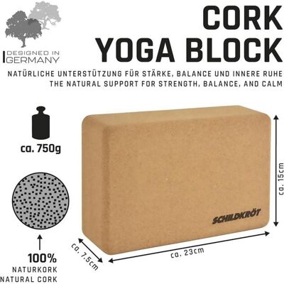 Mts Sportartikel Schildkröt 960271 - Kork Yoga Block, aus 100% Naturkork, 23x15x7,5cm Mts Sportartikel Schildkröt 960271 - Kork Yoga Block, aus 100% Naturkork, 23x15x7,5cm