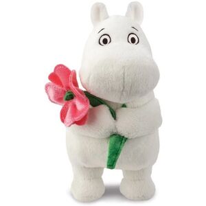 Aurora World Moomin Standing with Pink Flower Plush Toy Aurora World Moomin Standing with Pink Flower Plush Toy