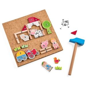 HABA 2013378001 - Hammer-Nagelspiel Bauernhof, 58-teilig, Lernspiel HABA 2013378001 - Hammer-Nagelspiel Bauernhof, 58-teilig, Lernspiel