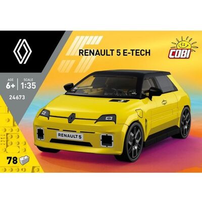 COBI 24673 - Renault 5 E-Tech (Yellow), Bausatz 1:35, 78 Klemmbausteine COBI 24673 - Renault 5 E-Tech (Yellow), Bausatz 1:35, 78 Klemmbausteine