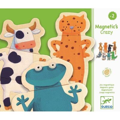 Djeco Magnetisches Holzspielzeug - 24 Stück - Tierbau & Fantasie Djeco Magnetisches Holzspielzeug - 24 Stück - Tierbau & Fantasie