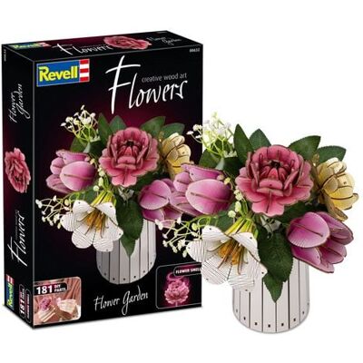 Revell Holzblumen Flowers Flower Garden mit Vase & Duftring Revell Holzblumen Flowers Flower Garden mit Vase & Duftring