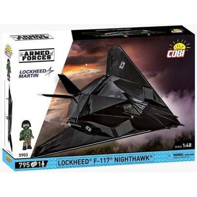 COBI Armed Forces 5903 - F-117 Nighthawk, Bausatz 1:48, 795 Klemmbausteine, 1 Figur COBI Armed Forces 5903 - F-117 Nighthawk, Bausatz 1:48, 795 Klemmbausteine, 1 Figur