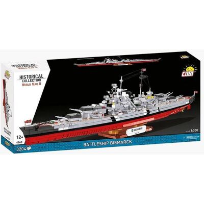 COBI Historical Collection 4860 - Battleship Bismarck, WWII, Bausatz 1:300, 3204 Klemmbausteine COBI Historical Collection 4860 - Battleship Bismarck, WWII, Bausatz 1:300, 3204 Klemmbausteine