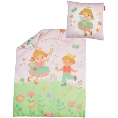 Heless Puppenbettdecke (44 x 34 cm) mit Kissen (16 x 16 cm) ''Prinzessin Emily'' Heless Puppenbettdecke (44 x 34 cm) mit Kissen (16 x 16 cm) ''Prinzessin Emily''