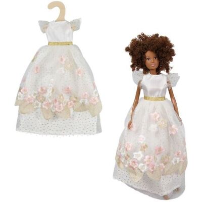 Heless GmbH Time2Shine Prinzessinnenkleid ''Kirschblüte'' mit goldenem Gürtel für Modepupp Heless GmbH Time2Shine Prinzessinnenkleid ''Kirschblüte'' mit goldenem Gürtel für Modepupp