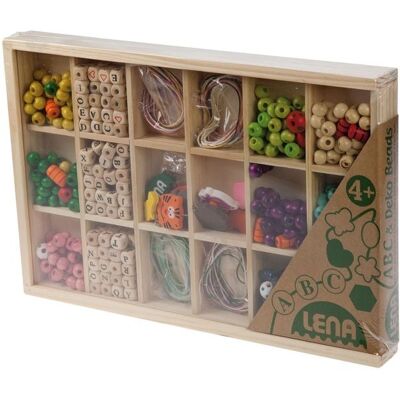 Simm Spielwaren GmbH Lena Holzperlen Holzkassette, groß Simm Spielwaren GmbH Lena Holzperlen Holzkassette, groß