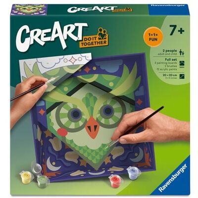 Ravensburger Verlag GmbH CreArt, Malen nach Zahlen Do it together - Eule Ravensburger Verlag GmbH CreArt, Malen nach Zahlen Do it together - Eule