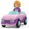 SIKU 0102 - Toddys, Betty Blinky, Spielzeugauto mit Rückziehmotor und Spielfigur, rosa/lila