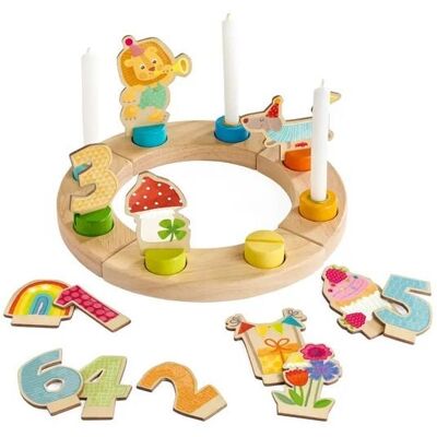 HABA 2013223001 - Geburtstagskranz, 25-teilig, Holz HABA 2013223001 - Geburtstagskranz, 25-teilig, Holz