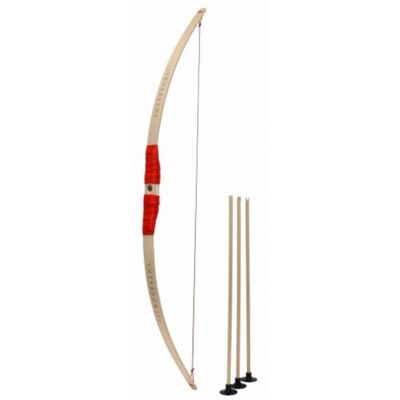 BestSaller 1272 - Kinder-Bogen mit Loch inkl. 3 Pfeilen, Buchenholz, 80cm, Holz-Bogen, Griff mit roter Kunststoffwickelung BestSaller 1272 - Kinder-Bogen mit Loch inkl. 3 Pfeilen, Buchenholz, 80cm, Holz-Bogen, Griff mit roter Kunststoffwickelung