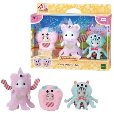 EPOCH Traumwiesen Sylvanian Families 5846 - 40. Jubiläum: Funny Monster Trio, Lustiges Monster Trio, Figurenset EPOCH Traumwiesen Sylvanian Families 5846 - 40. Jubiläum: Funny Monster Trio, Lustiges Monster Trio, Figurenset