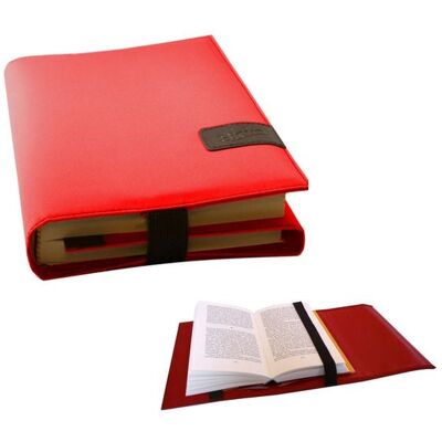 SKIN von Barth & Bauer BookSKIN Buch Einband (Größenverstellbar) in Rubin-Rot mit Lesezeichen SKIN von Barth & Bauer BookSKIN Buch Einband (Größenverstellbar) in Rubin-Rot mit Lesezeichen