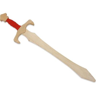 BestSaller 1104 - Langschwert Sigismund, Birke, 68cm, Holz-Schwert, Griff mit roter Kunstlederwickelung BestSaller 1104 - Langschwert Sigismund, Birke, 68cm, Holz-Schwert, Griff mit roter Kunstlederwickelung
