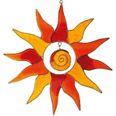 Saraswati Suncatcher Sonne mit Spirale rot/orange 25 cm Saraswati Suncatcher Sonne mit Spirale rot/orange 25 cm