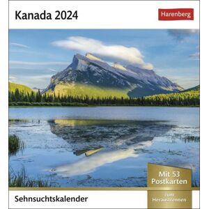 Harenberg Kanada Sehnsuchtskalender 2024. Fernweh in einem Foto-Kalender zum Aufstellen. Die schönsten Landschaften Kanadas als Postkarten in einem Tischkalend