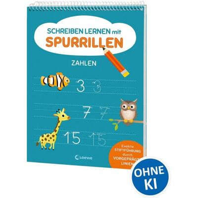 Loewe Schreiben lernen mit Spurrillen - Zahlen Loewe Schreiben lernen mit Spurrillen - Zahlen