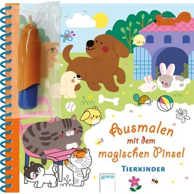 Arena Ausmalen mit dem magischen Pinsel. Tierkinder Arena Ausmalen mit dem magischen Pinsel. Tierkinder